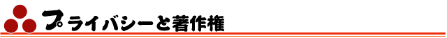 プライバシーと著作権について